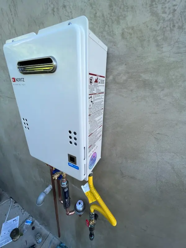 Tankless water heater installation for Murphy homes